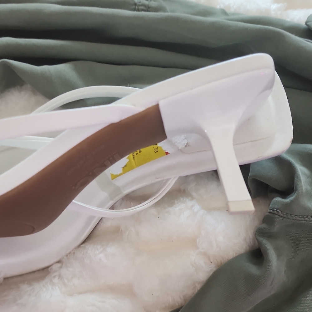 INC International Concepts White Square-Toe Heels